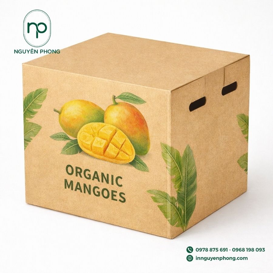 In thùng carton đựng xoài